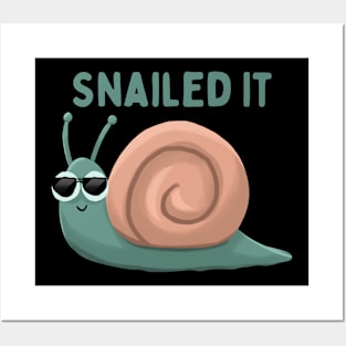 Snailed It Fun And Decorative Snail Design Posters and Art